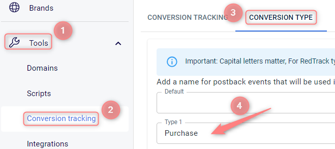 Variante unificada: um único conversion type Purchase.